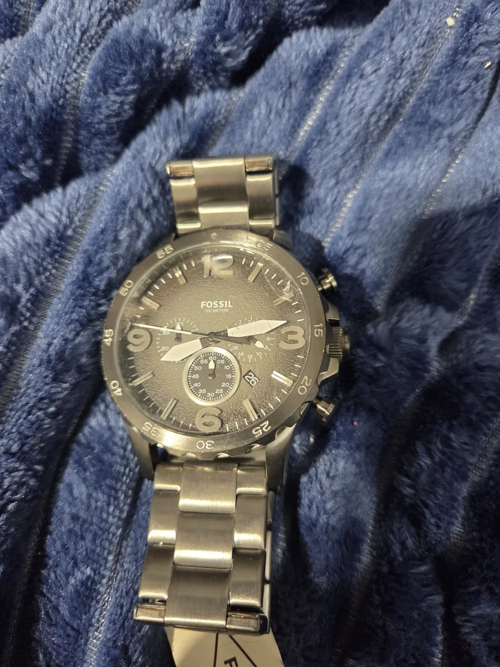 Fossil Stainless Steel Chronograph Watch - Silver
